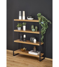 BOLIVAR REG1 regał dąb złoty / czarny (1p1szt)