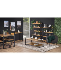 BOLIVAR REG1 regał dąb złoty / czarny (1p1szt)