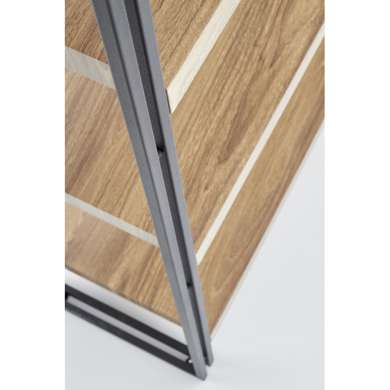 BOLIVAR REG1 regał dąb złoty / czarny (1p1szt)