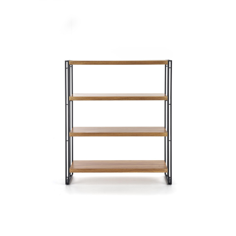 BOLIVAR REG1 regał dąb złoty / czarny (1p1szt)