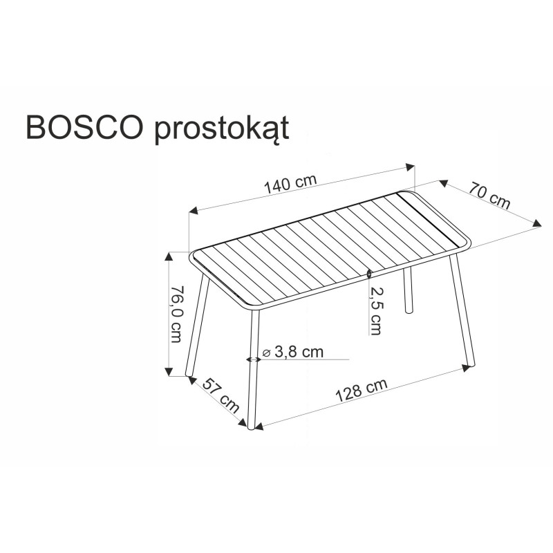 BOSCO stół prostokąt  czarny (2p1szt) BOSCO stół prostokąt  czarny (2p1szt)