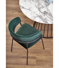 BRODWAY stół blat - biały marmur, noga - czarny (2p1szt)