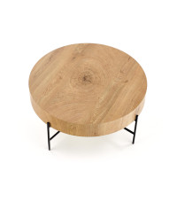 BROOKLYN ława dąb naturalny/czarny (1p1szt)