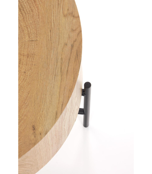 BROOKLYN-S ława dąb naturalny/czarny (1p1szt)