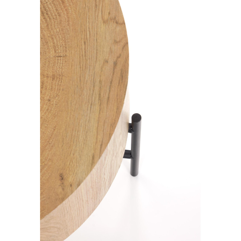 BROOKLYN-S ława dąb naturalny/czarny (1p1szt)