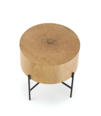 BROOKLYN-S ława dąb naturalny/czarny (1p1szt)