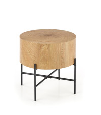 BROOKLYN-S ława dąb naturalny/czarny (1p1szt)