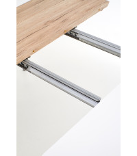 CALIBER stół rozkładany biały / dąb san remo (1p1szt)