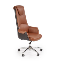 CALVANO fotel gabinetowy ciemny brąz / jasny brąz