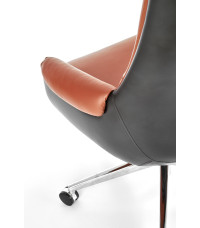 CALVANO fotel gabinetowy ciemny brąz / jasny brąz