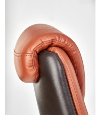 CALVANO fotel gabinetowy ciemny brąz / jasny brąz