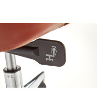 CALVANO fotel gabinetowy ciemny brąz / jasny brąz