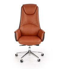 CALVANO fotel gabinetowy ciemny brąz / jasny brąz