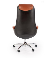 CALVANO fotel gabinetowy ciemny brąz / jasny brąz