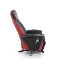 CAMARO fotel wypoczynkowy czarny / czerwony (1p1szt)
