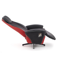 CAMARO fotel wypoczynkowy czarny / czerwony (1p1szt)