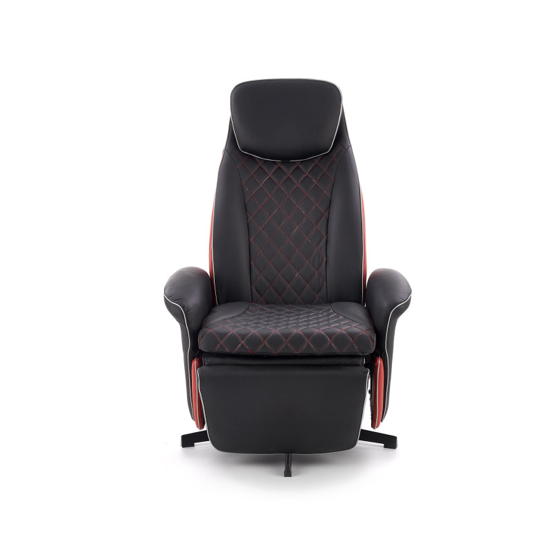 CAMARO fotel wypoczynkowy czarny / czerwony (1p1szt)