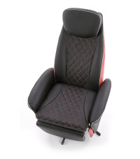 CAMARO fotel wypoczynkowy czarny / czerwony (1p1szt)