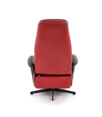 CAMARO fotel wypoczynkowy czarny / czerwony (1p1szt)