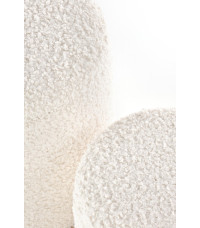 CANCUN zestaw 2 puf, kremowy / naturalny (1p1kpl)