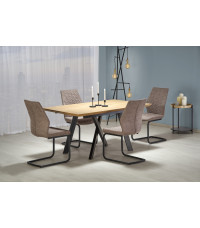 CAPITAL stół 160-200 cm, dąb złoty / czarny  (2p1szt )