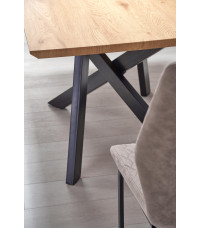 CAPITAL stół 160-200 cm, dąb złoty / czarny  (2p1szt )