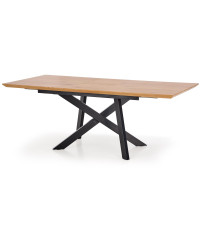 CAPITAL stół 160-200 cm, dąb złoty / czarny  (2p1szt )