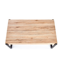 CAPRI ława dąb san remo / czarny (1p1szt)