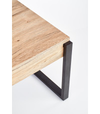 CAPRI ława dąb san remo / czarny (1p1szt)