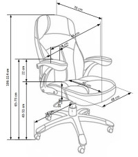 CARLOS fotel gabinetowy czarny