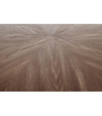 CARMELO stół okrągły, blat - orzech, noga - czarny (3p1szt)