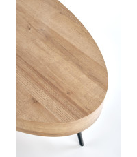 CAROLINA ława dąb złoty/czarny (1p1szt)