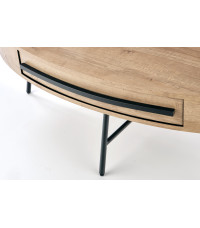 CAROLINA ława dąb złoty/czarny (1p1szt)