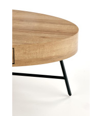 CAROLINA ława dąb złoty/czarny (1p1szt)