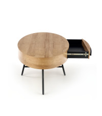 CAROLINA ława dąb złoty/czarny (1p1szt)