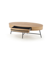 CAROLINA ława dąb złoty/czarny (1p1szt)