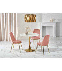 CASEMIRO stół blat - biały marmur, noga - złoty (2p1szt)