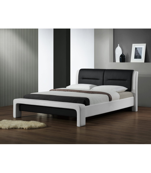 CASSANDRA 120 cm łóżko biało-czarny (3p1szt)