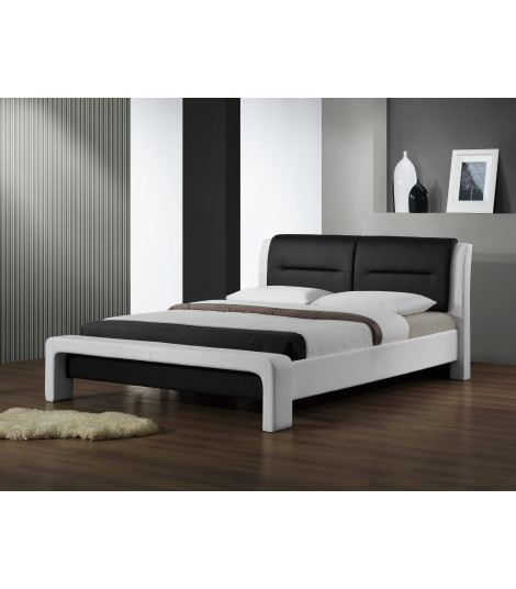 CASSANDRA 120 cm łóżko biało-czarny (3p1szt)