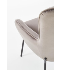 CASTEL fotel wypoczynkowy czarny / jasny popiel