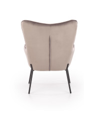 CASTEL fotel wypoczynkowy czarny / jasny popiel