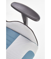 CAYMAN fotel gabinetowy jasny popiel-turkusowy