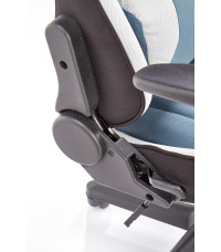 CAYMAN fotel gabinetowy jasny popiel-turkusowy