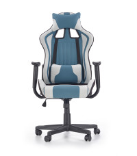 CAYMAN fotel gabinetowy jasny popiel-turkusowy