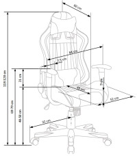 CAYMAN fotel gabinetowy jasny popiel-turkusowy