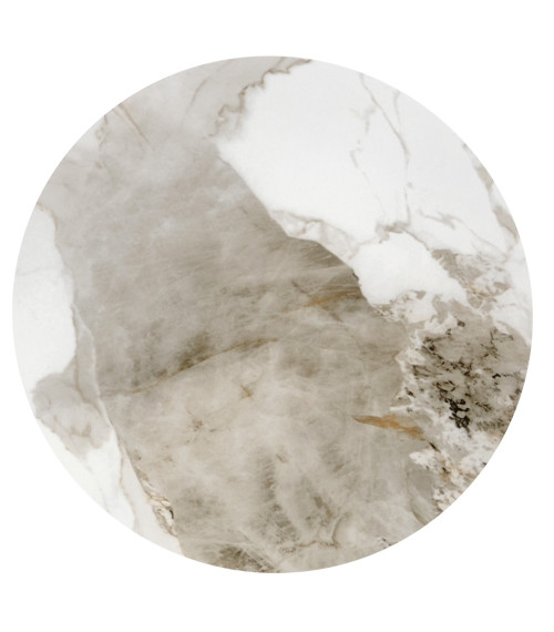 CECILIA_S ława biały marmur / popielaty / złoty (2p1szt)