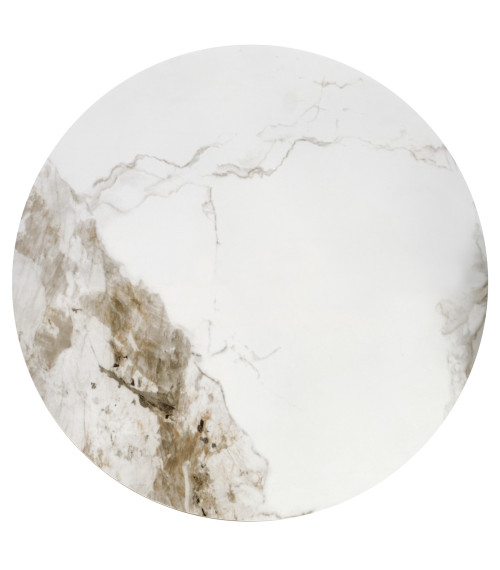 CECILIA ława biały marmur / popielaty / złoty (2p1szt)