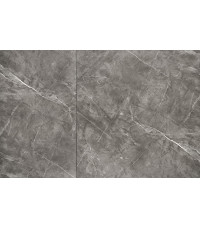 CHARLES stół rozkładany, blat - popielaty marmur, nogi - czarny