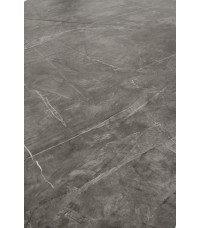 CHARLES stół rozkładany, blat - popielaty marmur, nogi - czarny