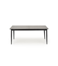 CHARLES stół rozkładany, blat - popielaty marmur, nogi - czarny